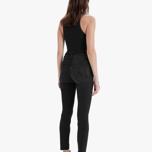 Mother Denim High Waisted Looker Black Skinny Jeans - Picture 2 of 11